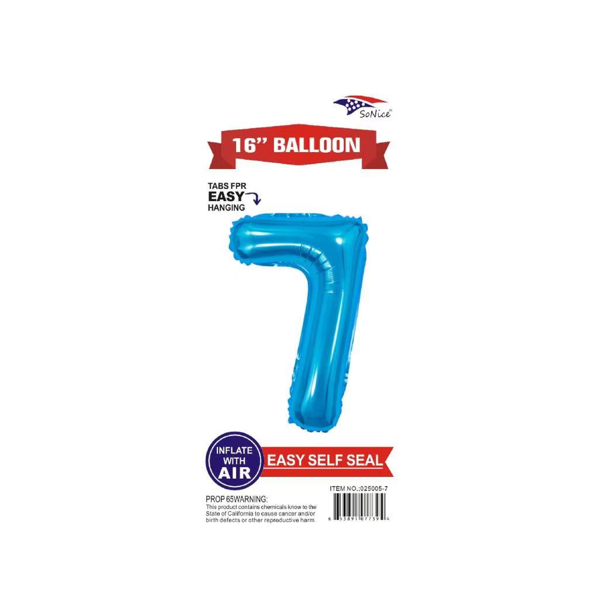 16" Foil Balloon Blue #7.